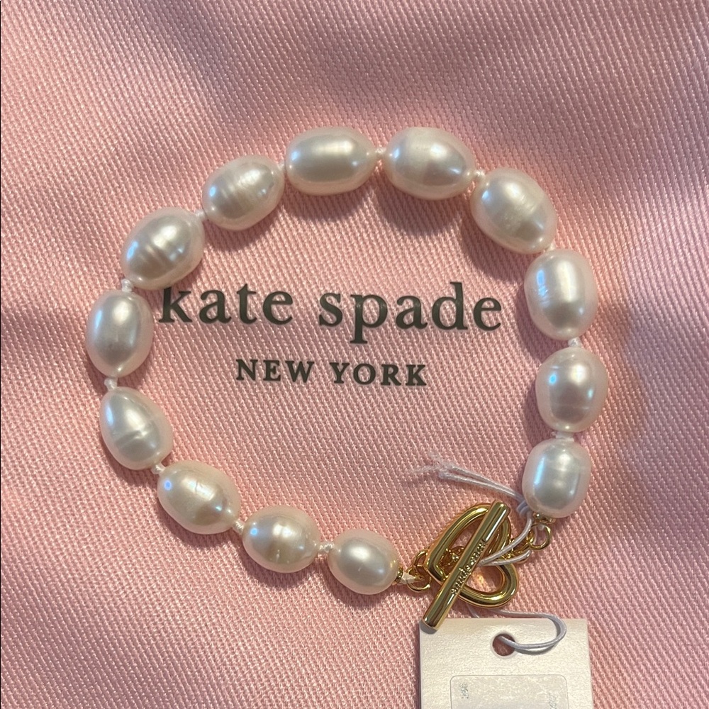 Kate Spade Pearl and Gold Bracelet